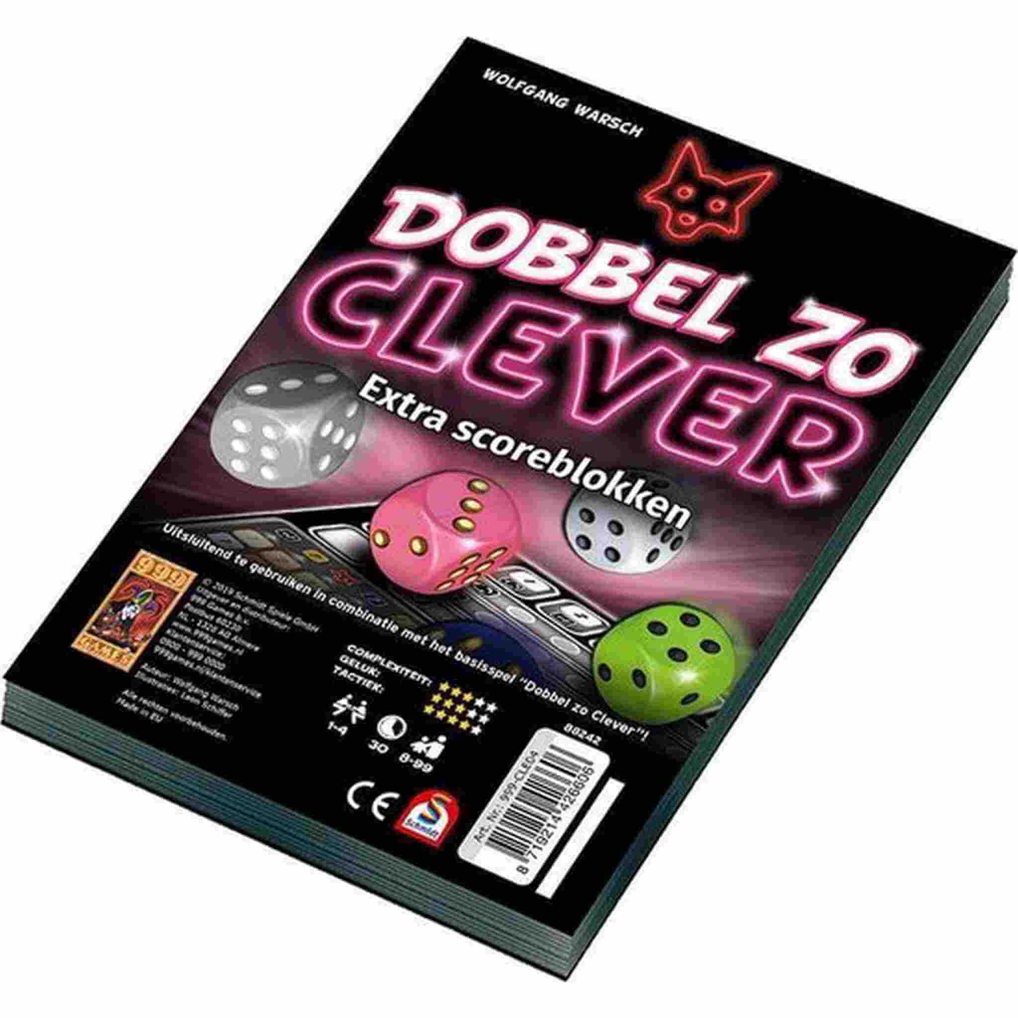 feit Uitsteken schuur Dobbel Zo Clever Scoreblok - Dobbelspel - 999-CLE04 - 999 Games | Speldorado