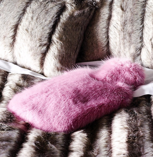 Heather Faux Fur Hot Water Bottle