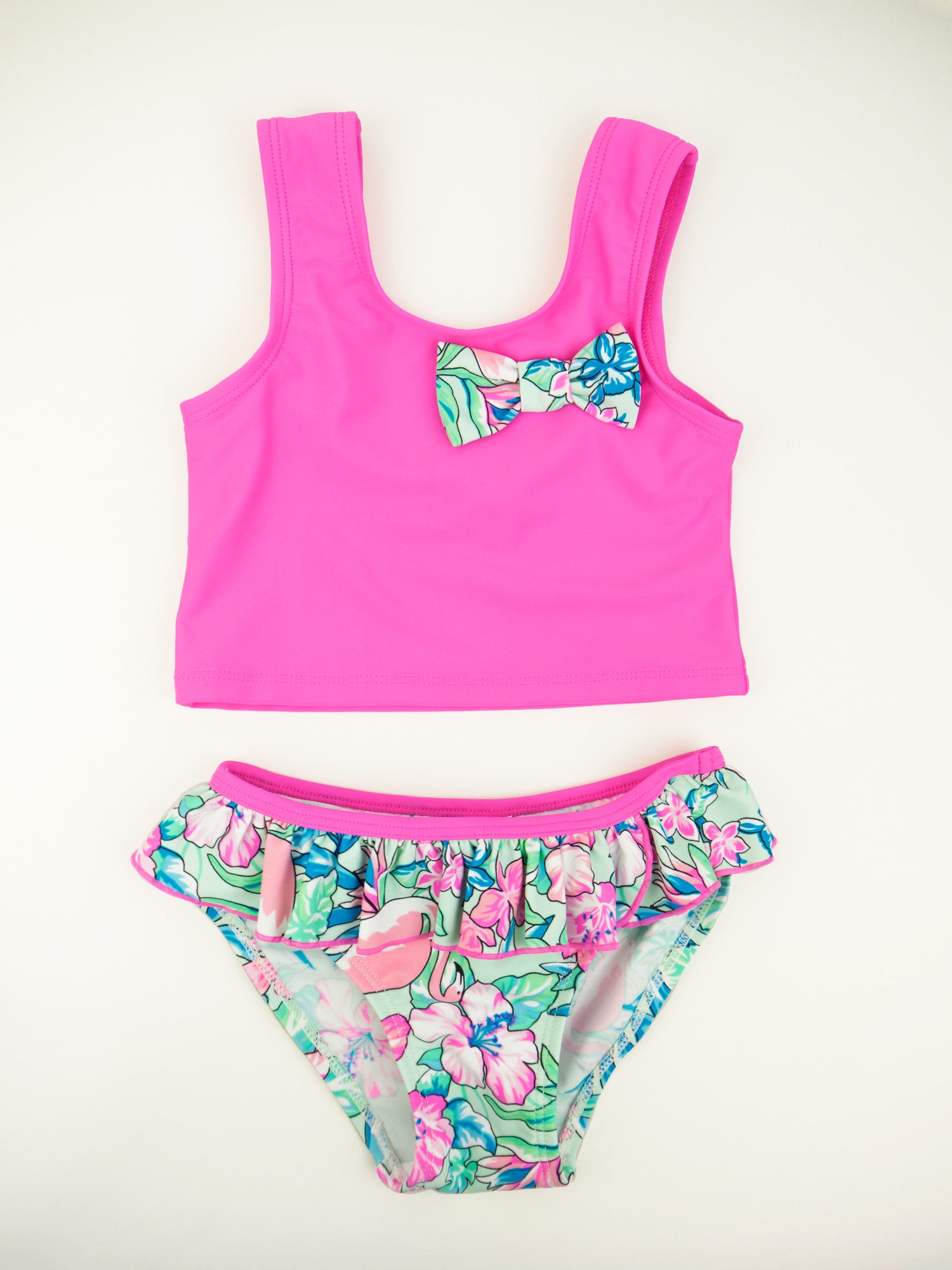 Flamingo Tankini Set Fuchsia – Floatimini