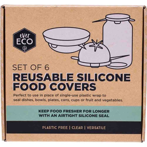 Ever Eco Reusable Silicone Food Cover Set x6