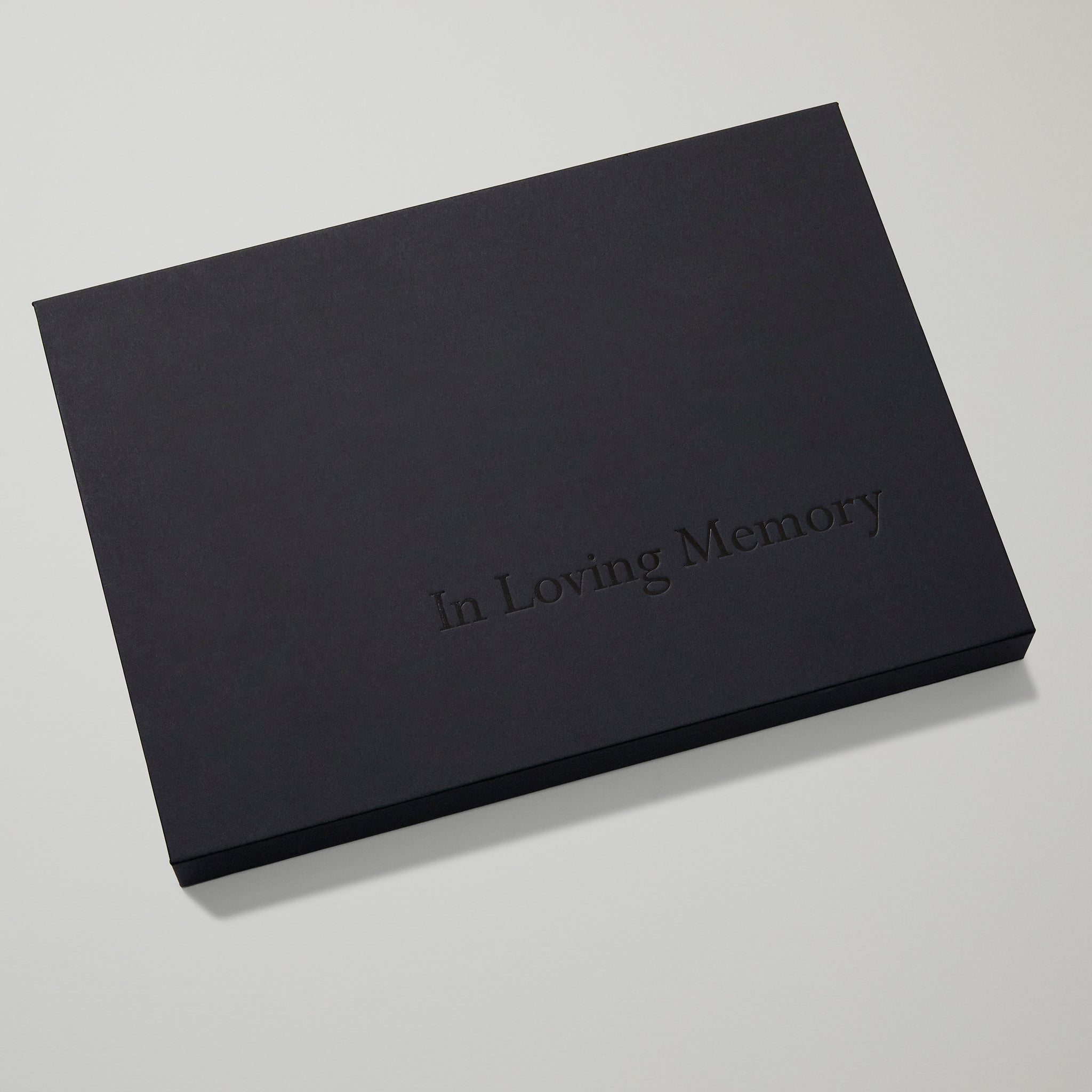 In Loving Memory Black Scrapbook Photo album or Guest Book Gold Script