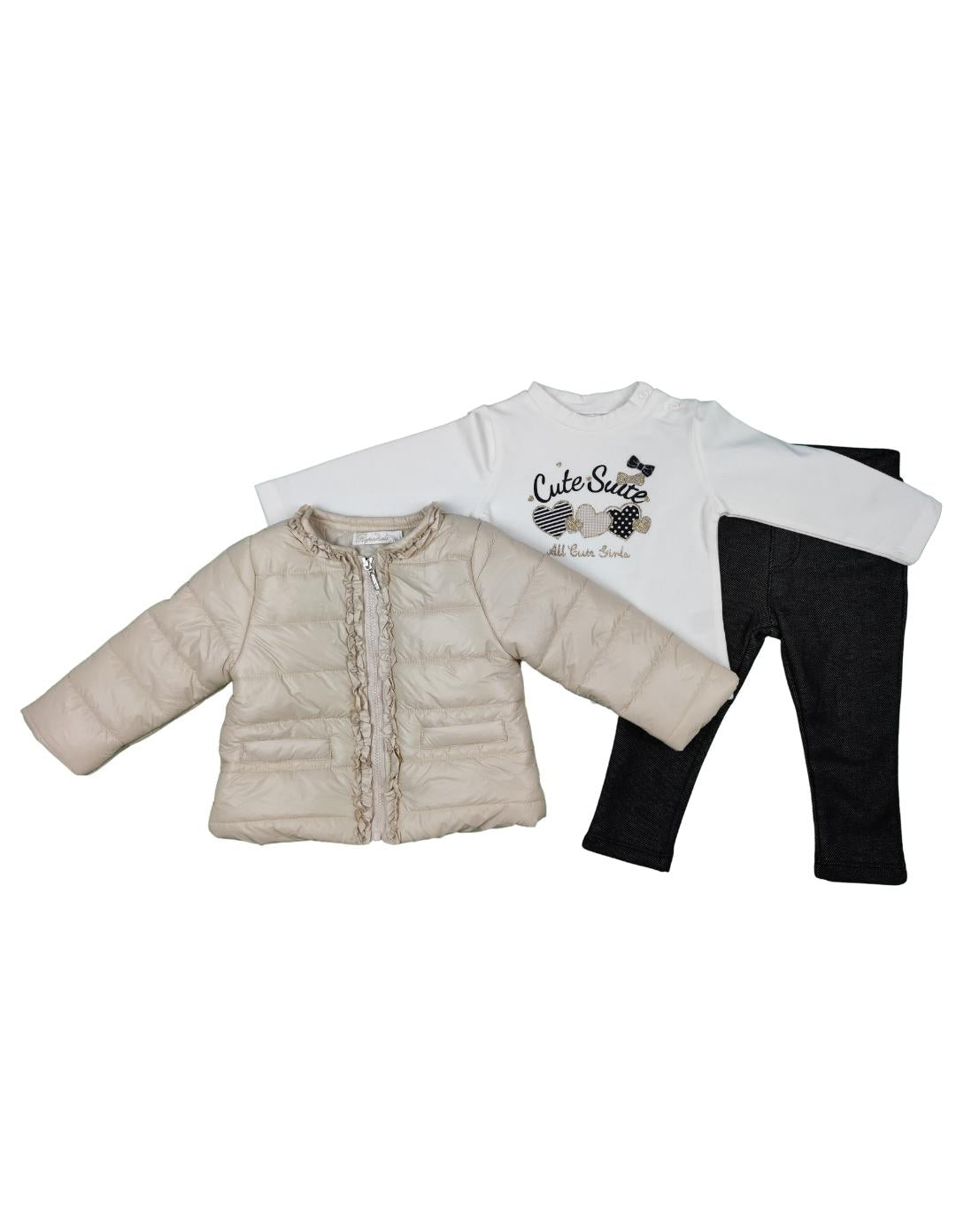 Conjunto con chaqueta acolchada ligera –