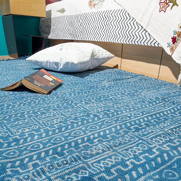 Indigo Geometric Carpet