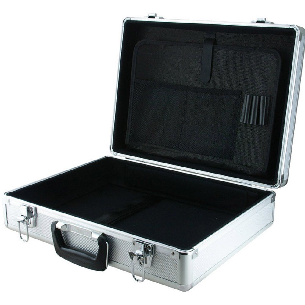 Maplin Aluminium 115 x 440 x 320mm Laptop Flight Case - Silver