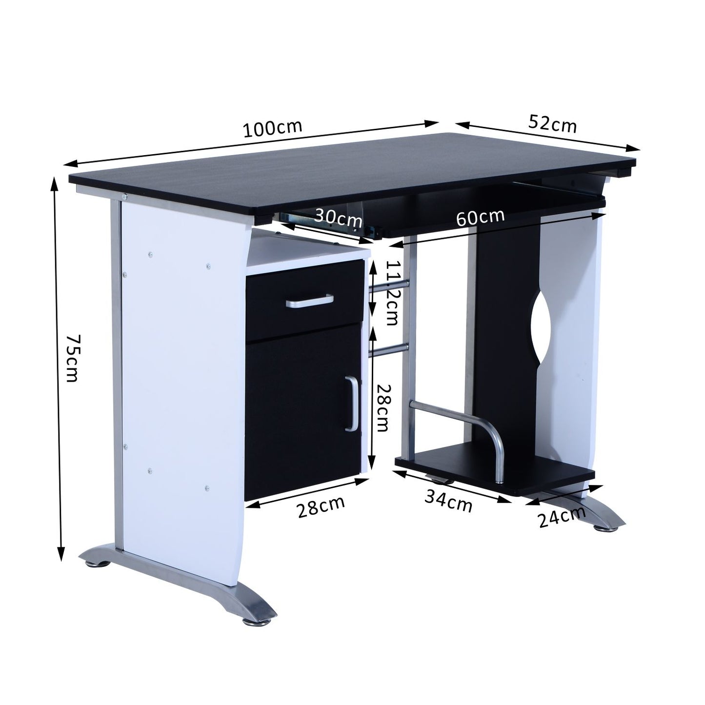 HOMCOM Computer Workstation - Office Outlet