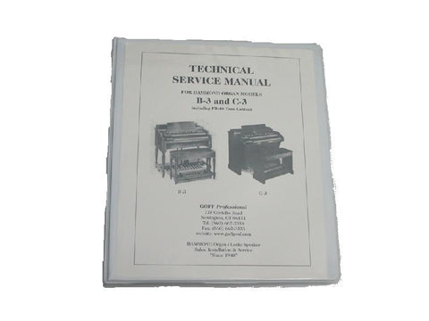 HAMMOND B-3 / C-3 Technical Service Manual