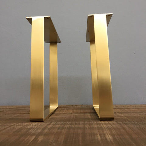 brushed table legs metal