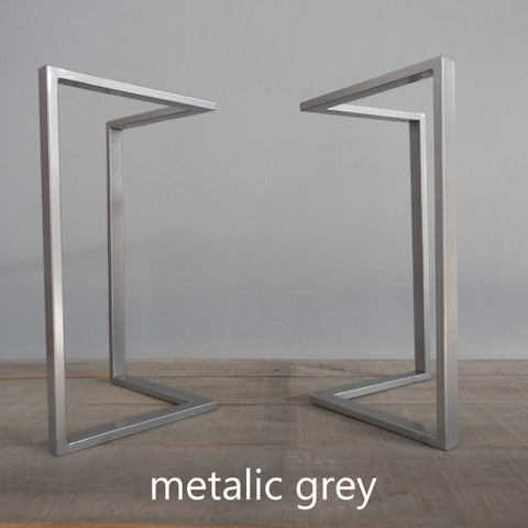 metalic grey table legs