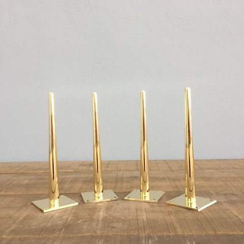 brass tapered table legs