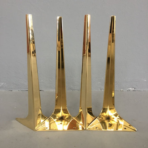 polished brass table legs