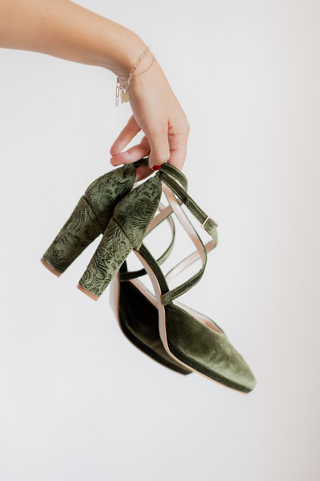 Celia Velvet Olive Loovshoes