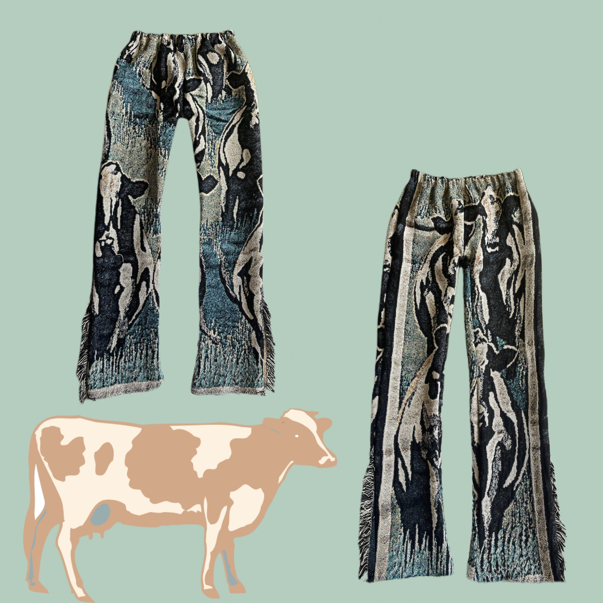 Cow Print Only Blanket Pants