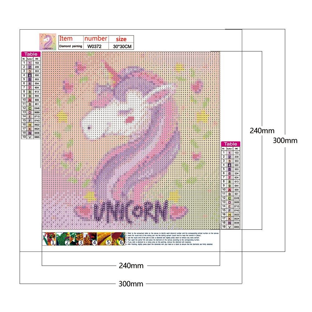 Diamond Painting - Full Round - Cartoon Unicorn