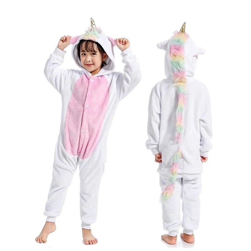 Pijama de Unicornio Blanco y Unicornio