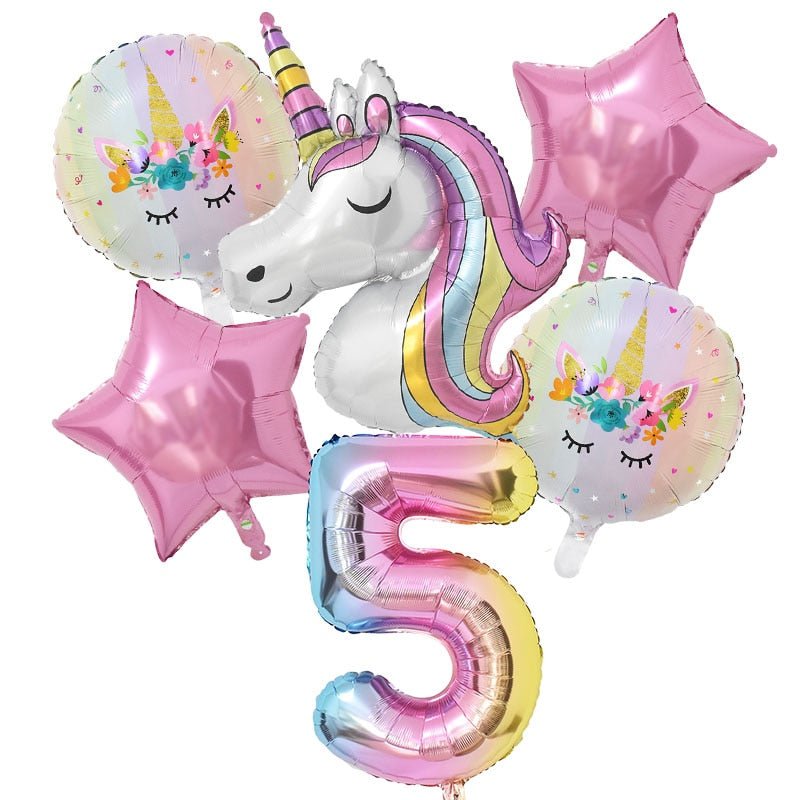 estaño Violar inferencia Globo de Unicornio Cumpleaños 5 años - Princesa Unicornio