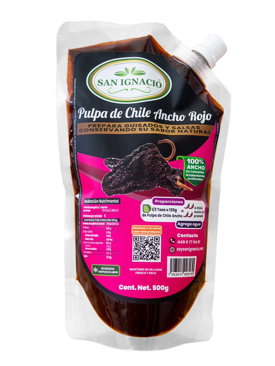 Pulpa Chile Ancho Rojo 500grs – pidelorama