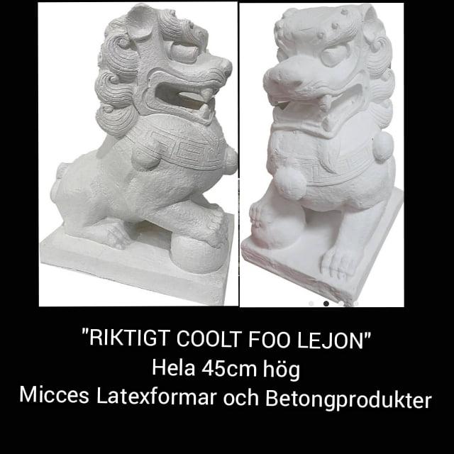 Latex mold, Wonderfully decorative Cool Sitting Foo Dog/Lion, Mould For Concrete Casting