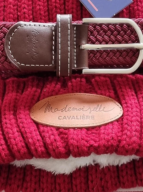 DUO BONNET/CEINTURE MADEMOISELLE BURGUNDY