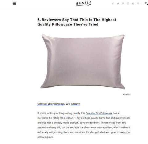 Bustle Highest Quality Silk Pillowcase Celestial Silk