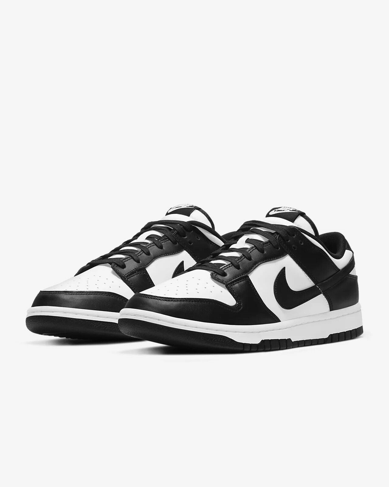 nike dunk low retro white mens black