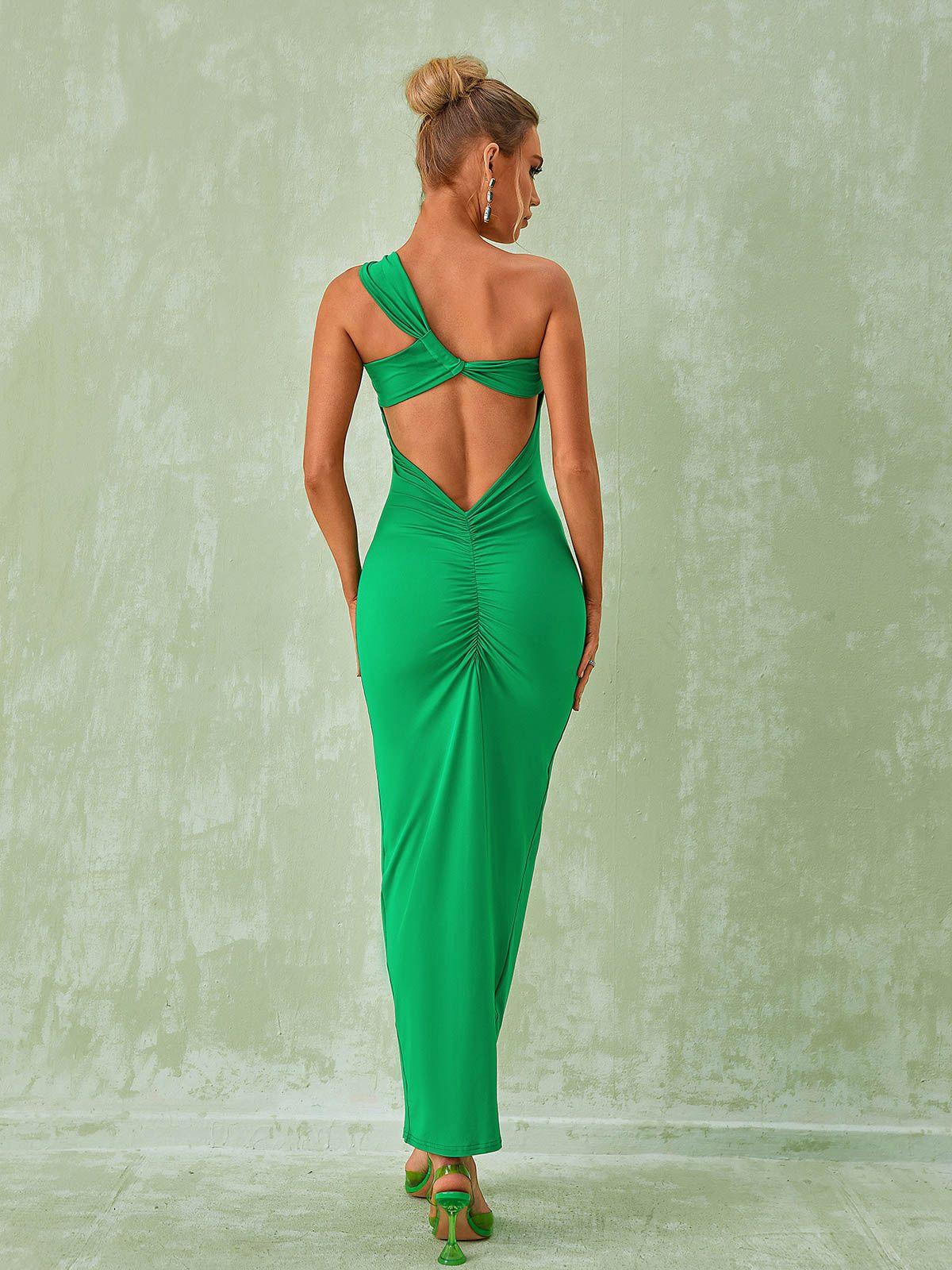 MYLANCrinkle Maxi One Piece | Emerald - ロングワンピース