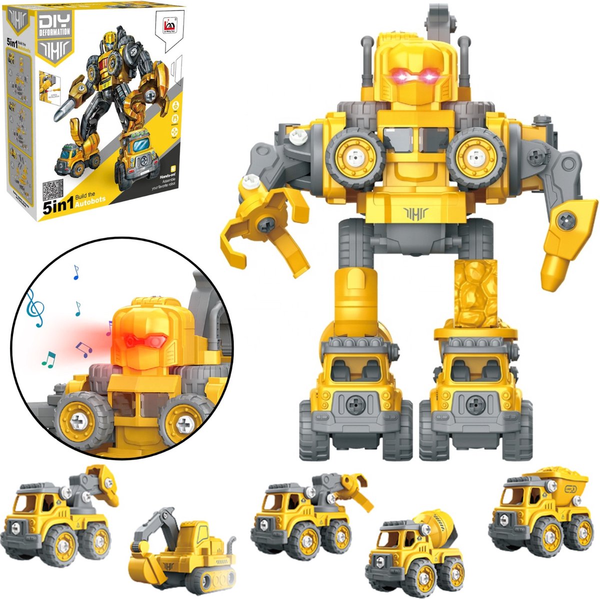 condensor Vooruitgaan Productie Robot Transformers - Speelgoed Auto 5-in-1 Set - Bouwpakket (50% KORTI –  kamer5