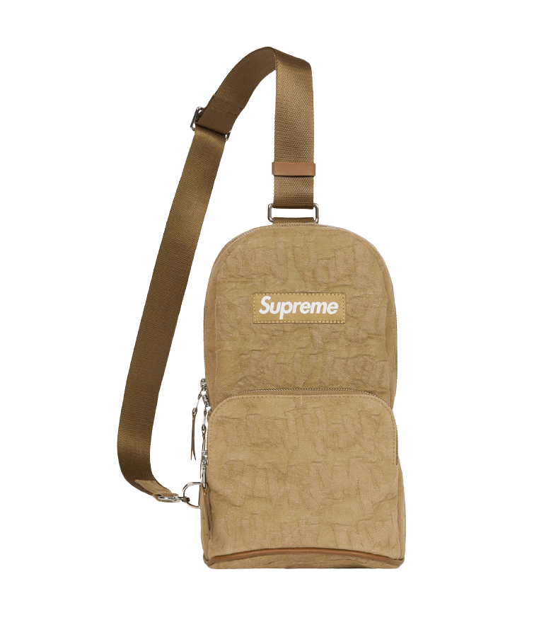 激安大特価！】 Sling Supreme Fat Tip Jacquard Bag Jacquard Denim