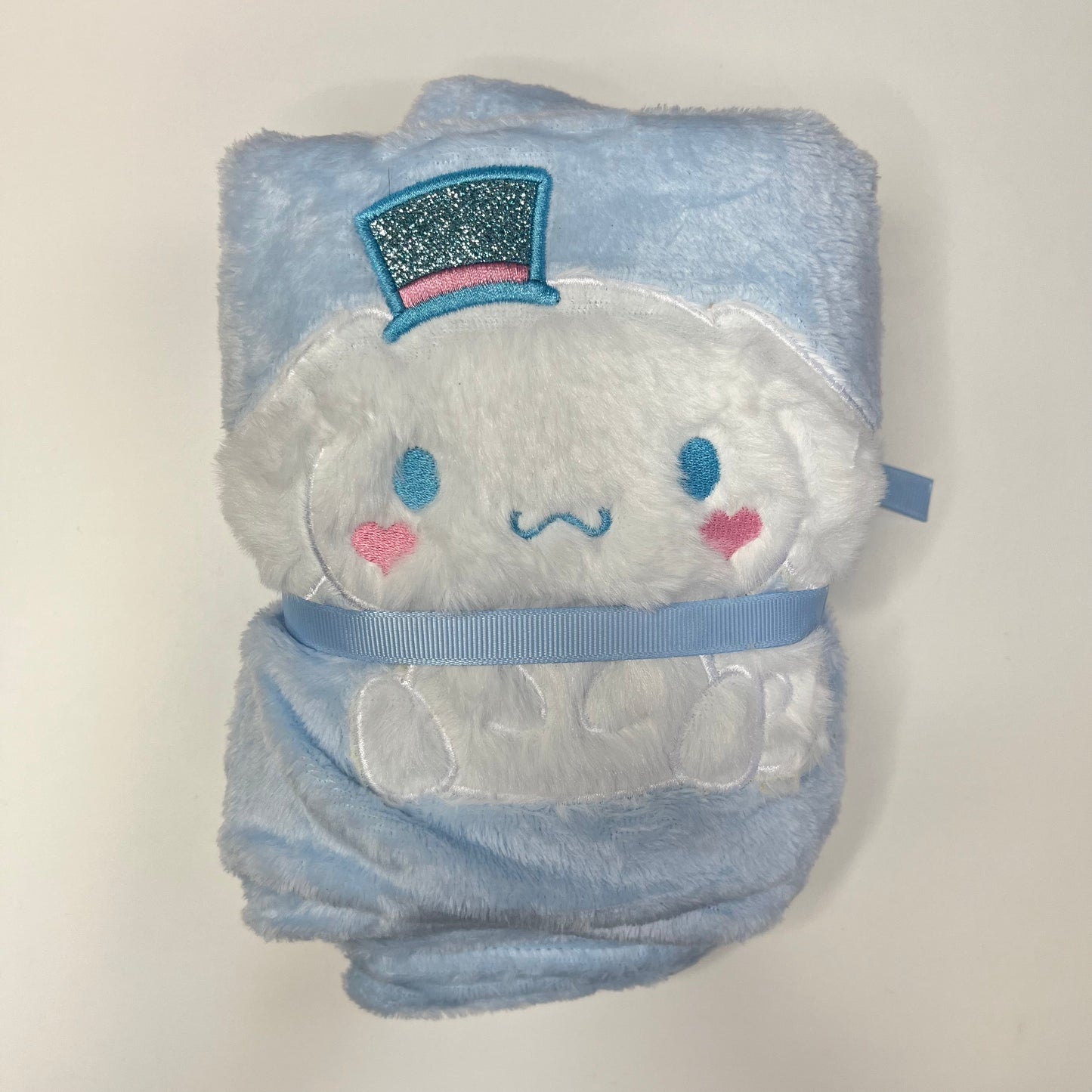 Fluffy Puppy Blue Portable Blanket