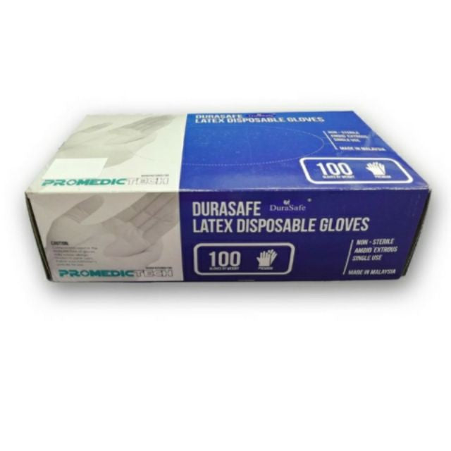 durasafe latex disposable gloves