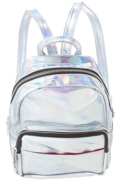 small iridescent backpack