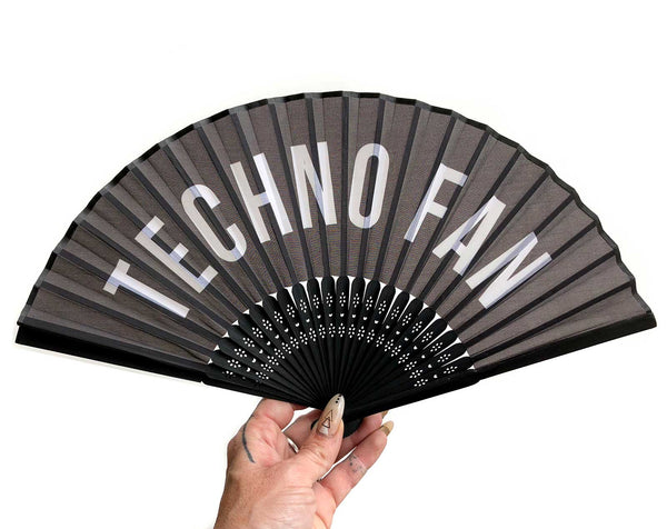 black hand fan