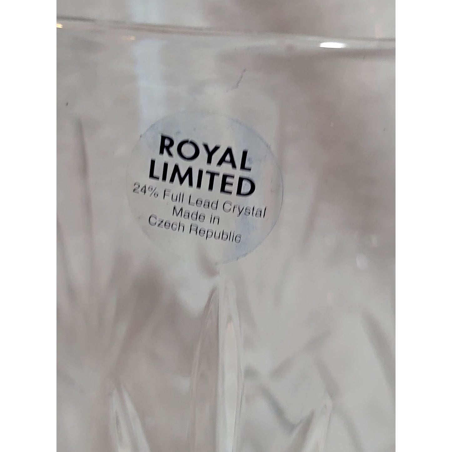 Crystal Pitcher with Four HIghball Glasses and Coasters | Royal Limited Pattern RLZ6