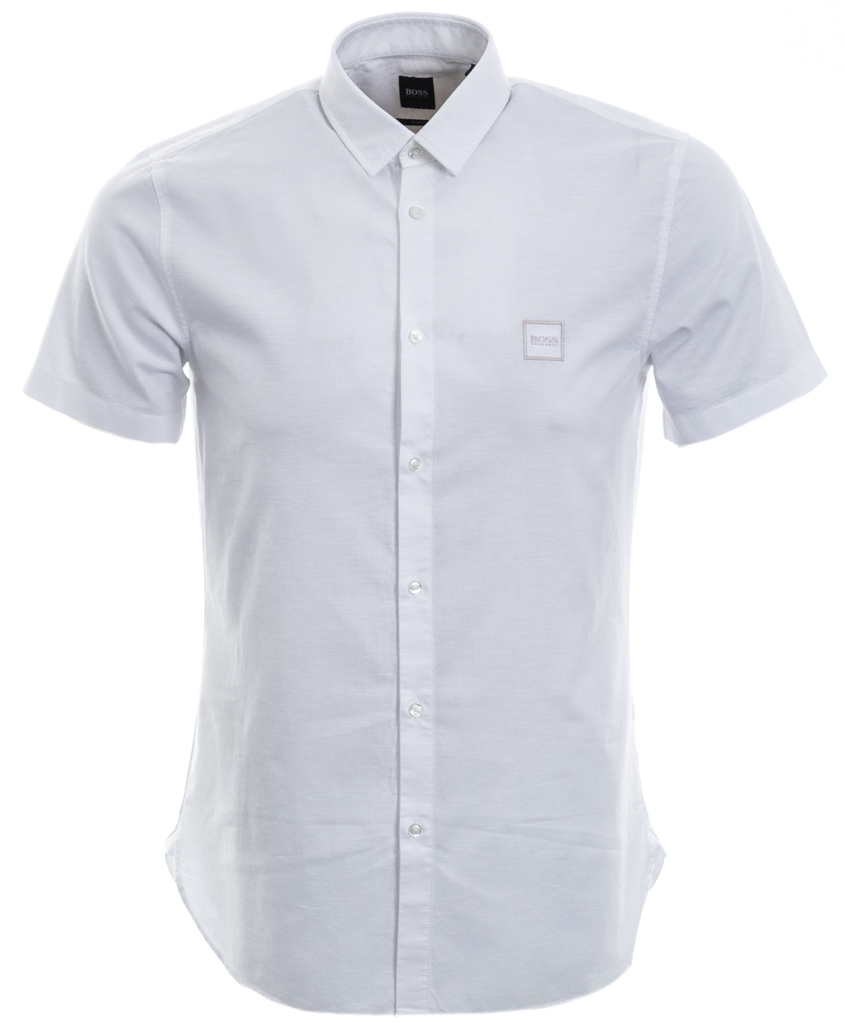 Hugo Boss Magneton Slim Fit Short Sleeve White Shirt L White 