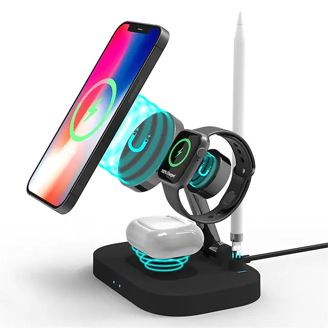 15 W Output Power USB C 4 in 1 Wireless Chargers