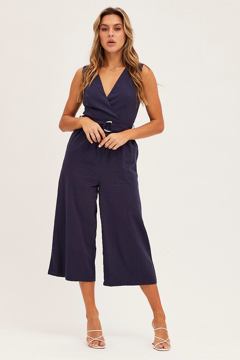 navy blue dressy romper