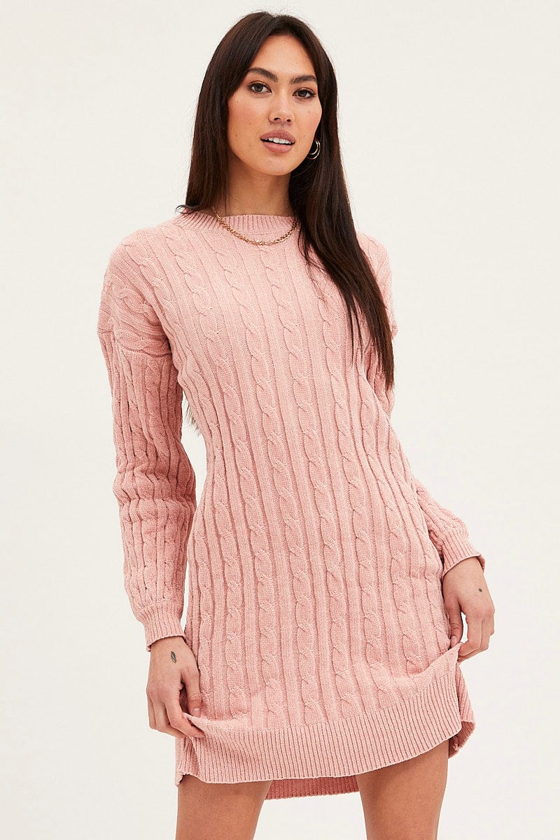 Pink Knitted Dress ubicaciondepersonas.cdmx.gob.mx