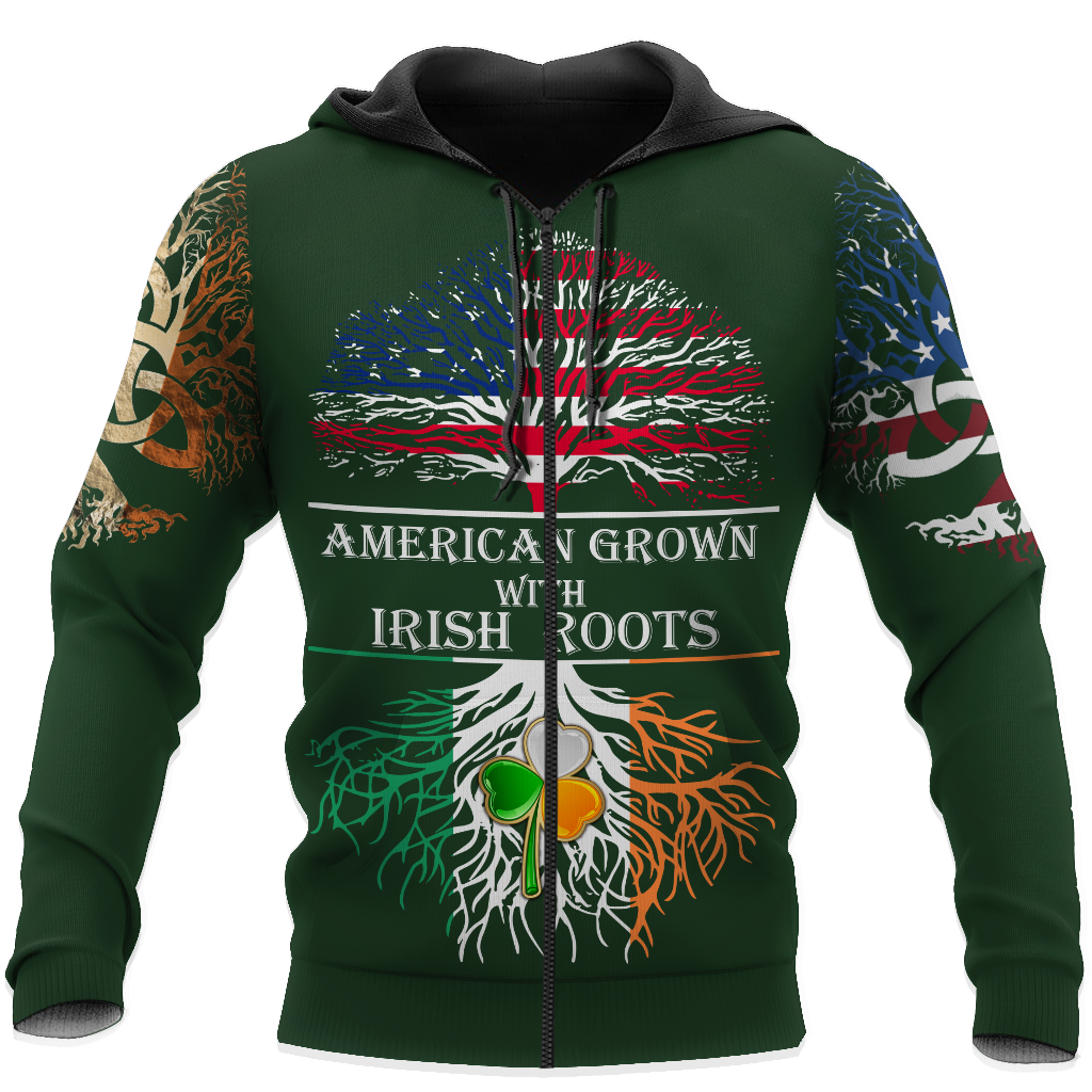 American Grown With Irish Roots Hoodie