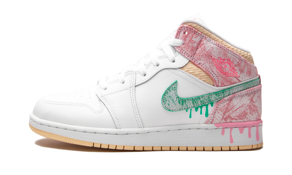 nike jordan 1 mid paint drip