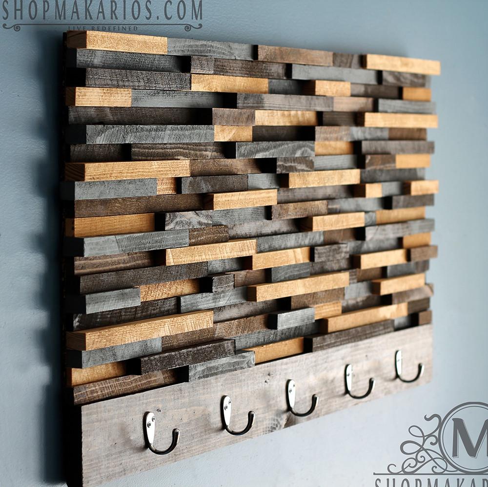 Tile Wood Coat Rack