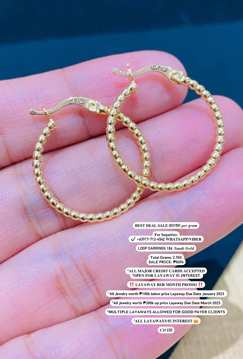 18金/750サウジゴールド loop earing ❤️即納出荷❤️ www.baumarkt