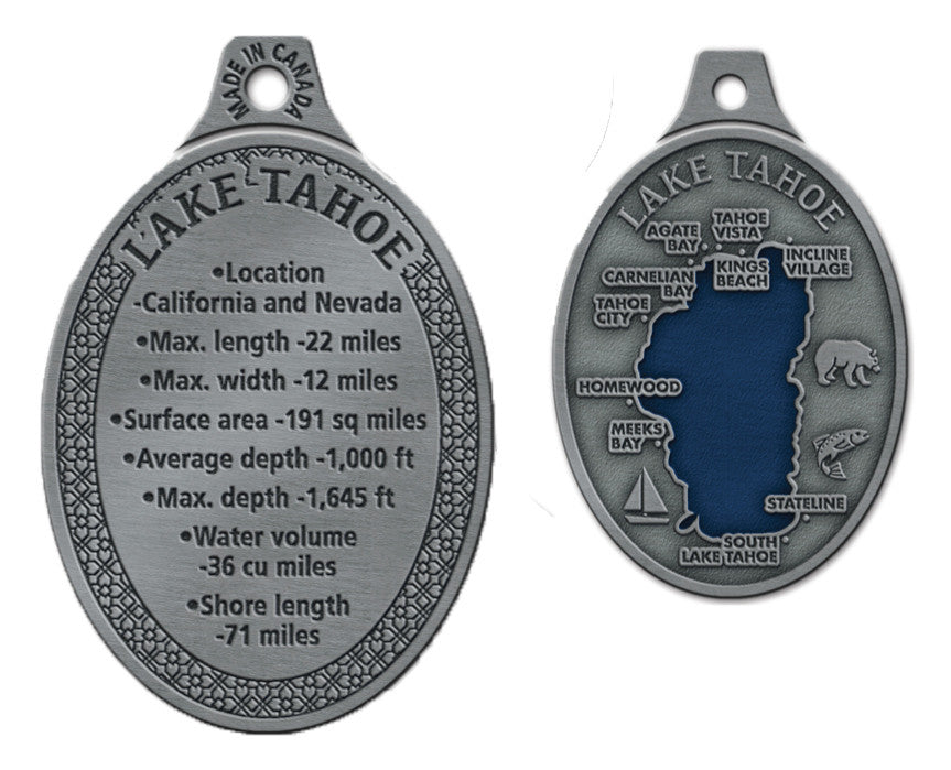 Fun Facts Pewter Lake Tahoe KEYCHAIN