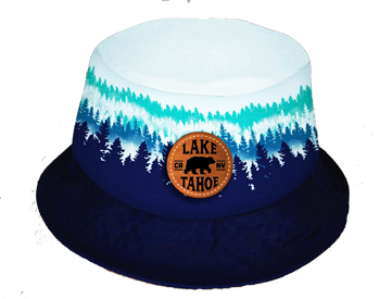 ''BEACH HAT SOUVENIR ADULT FOREST BUCKET HAT, LAKE TAHOE''