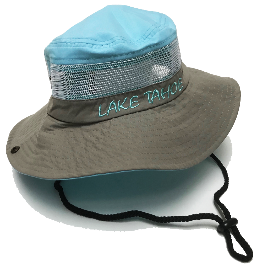 ''LADIES MESH CANVAS BUCKET HAT, LAKE TAHOE, ASSORTED''