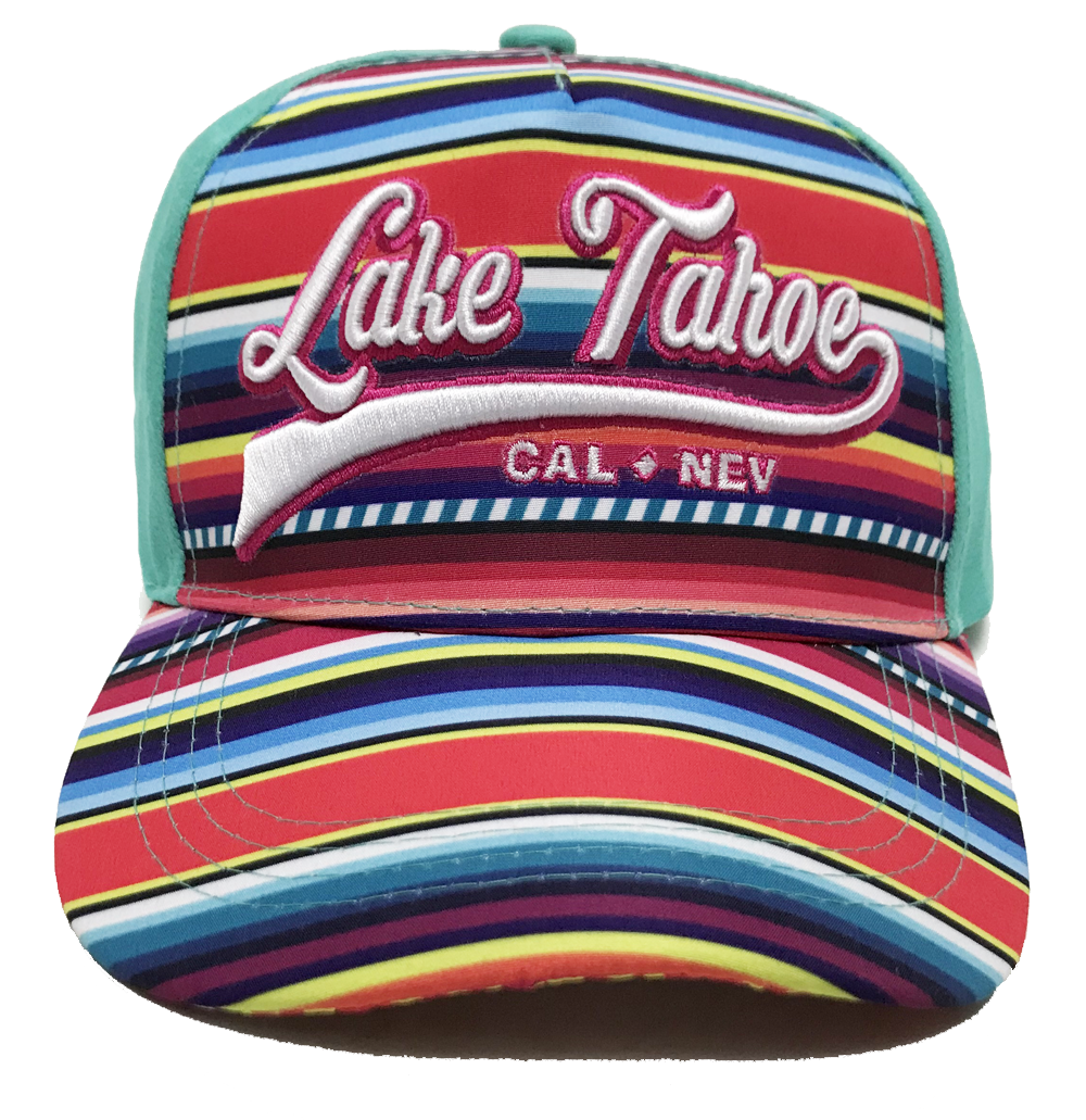 BRIGHT PERUVIAN BLANKET STRIPED LAKE TAHOE BALL CAP