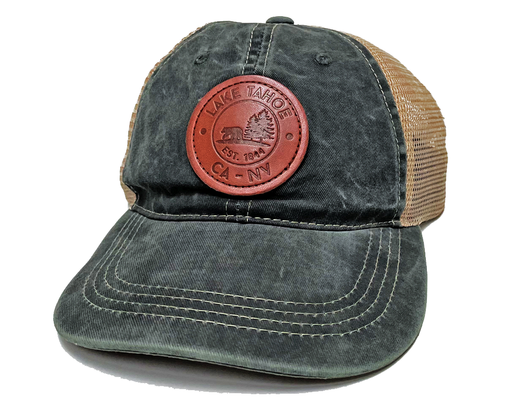 Round Old Town Patch CA-NV Lake Tahoe Ball Cap