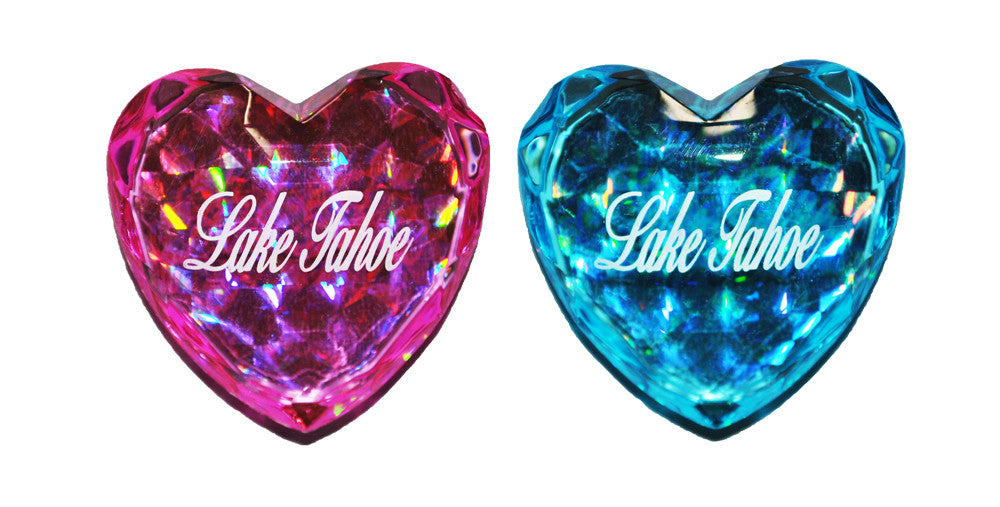 ACRYLIC Crystal Lake Tahoe Heart Magnet