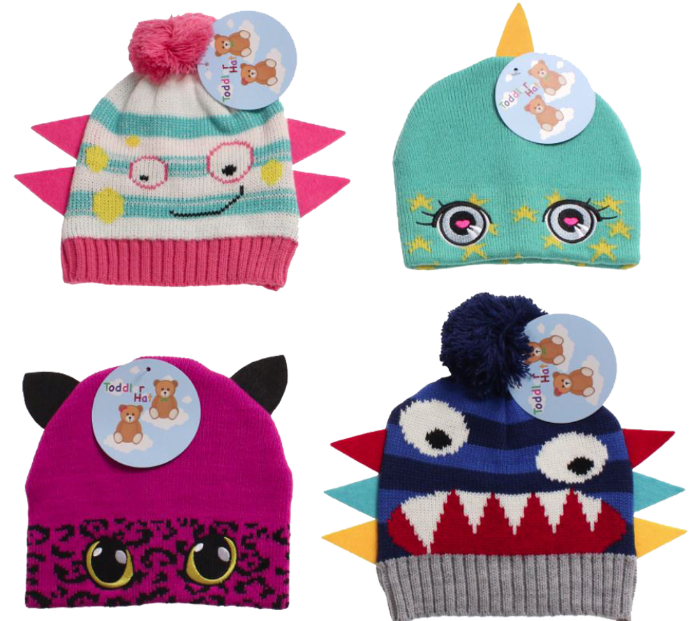 ''Kid's Monster Design HAT Set, Toddler''