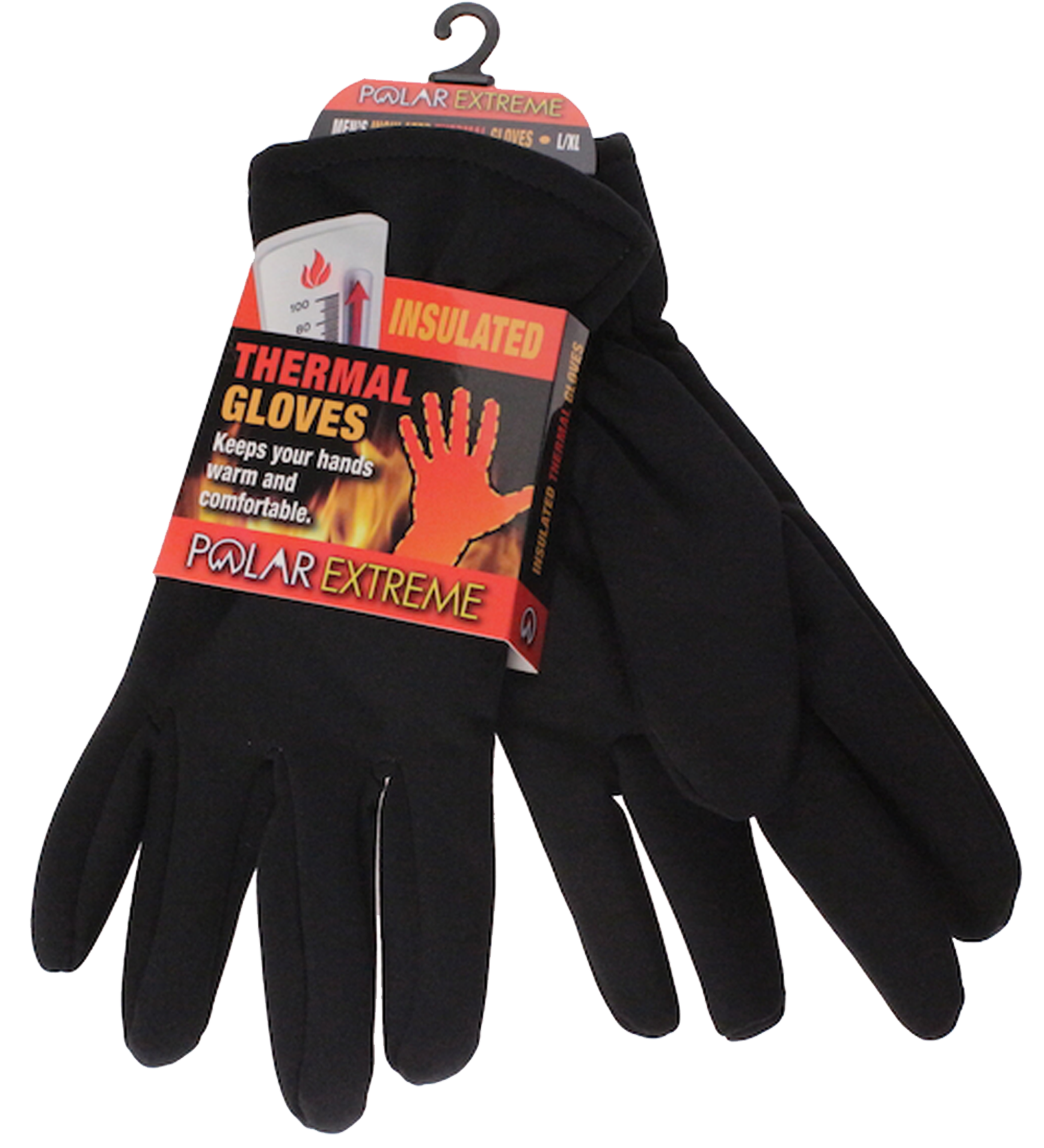 ''MEN'S POLAR EXTREME LINED STRETCH GLOVE, BLACK''