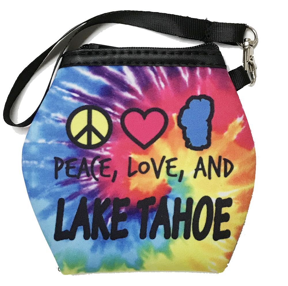 ''Coin PURSE Tye-Dye, Peace Love & Lake Tahoe''