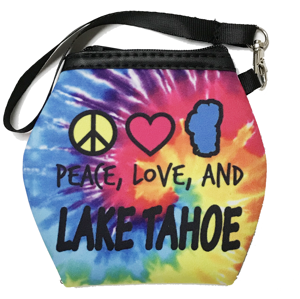 ''Coin Purse Tye-Dye, PEACE Love & Lake Tahoe''